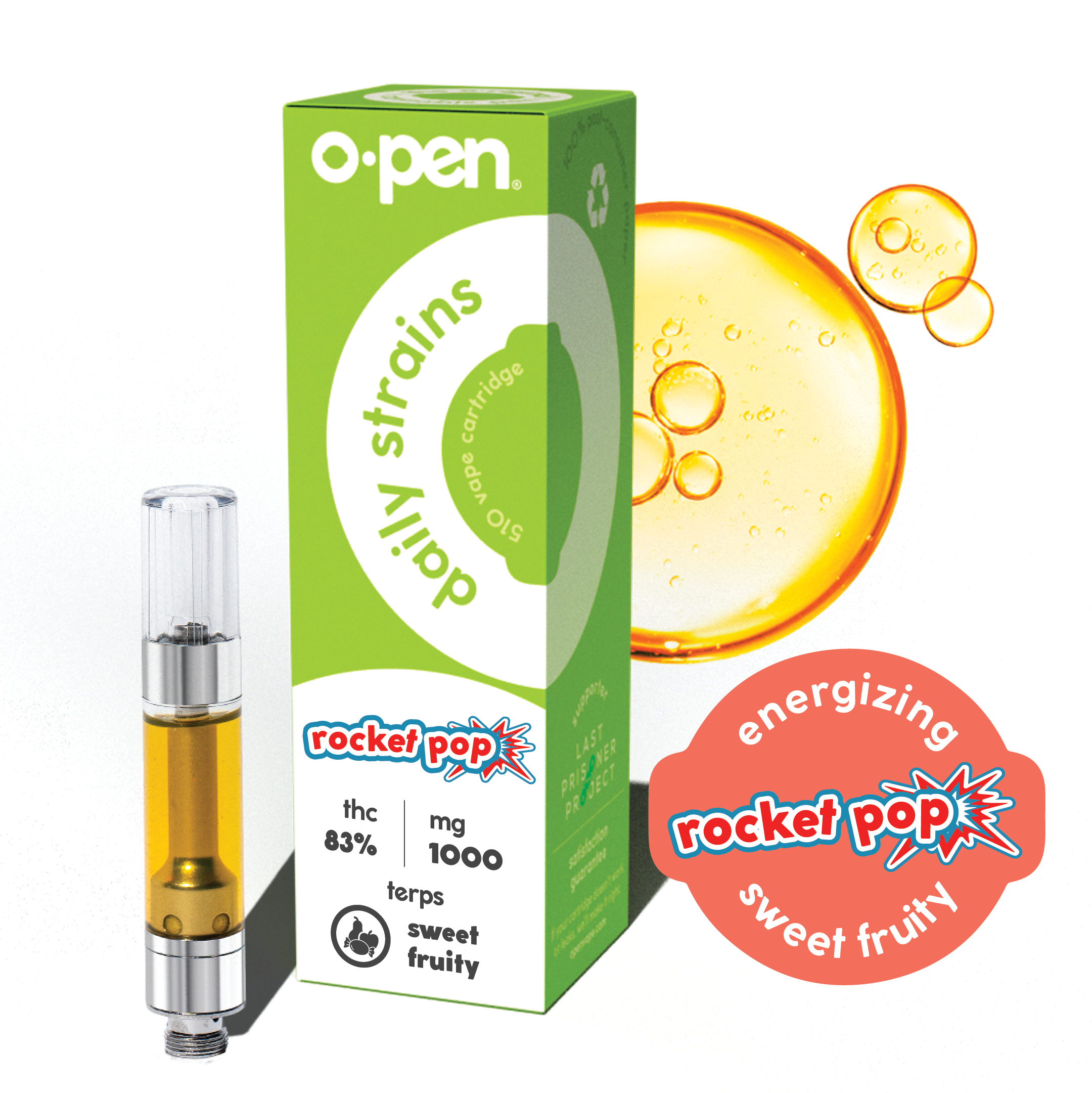 Photograph of product: O.Pen RESERVE Cartridge | 1,000mg | Rocket Pop
