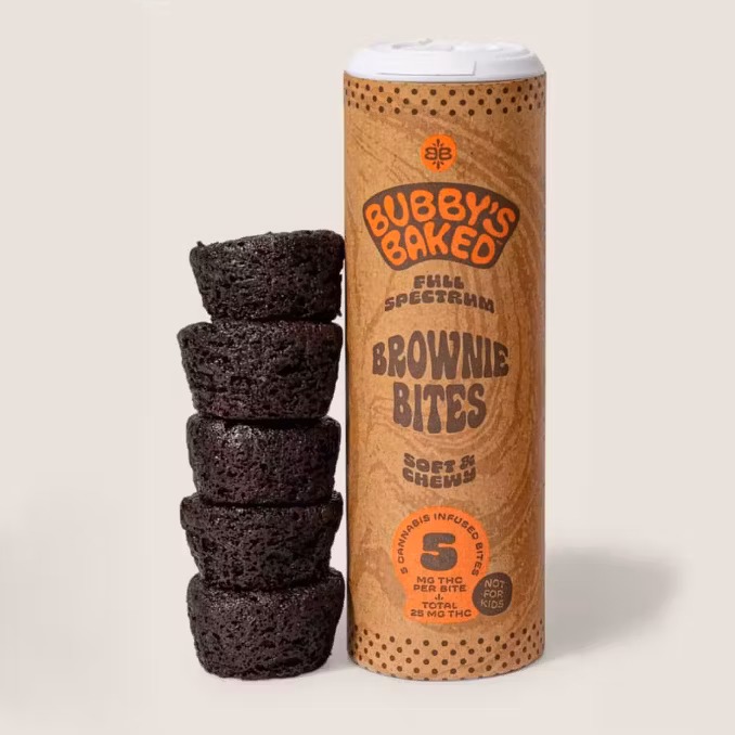 Photograph of product: Baked Goods | Bubby's Baked | Brownie Bites 5pk | 5mg each