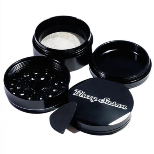 Photograph of product: Blazy Susan | 4 piece Aluminum Grinder | Black