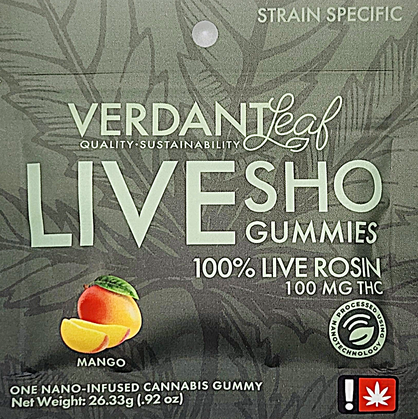 Photograph of product: Verdant- Mango LRO Gummy