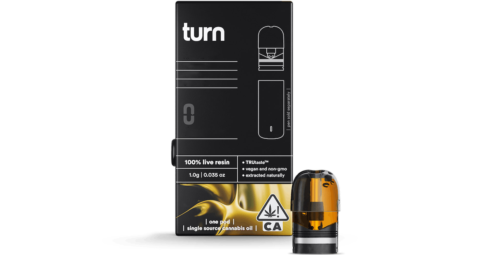 Photograph of product: Turn - Pod - Live Resin - London Pound Cake - 1G