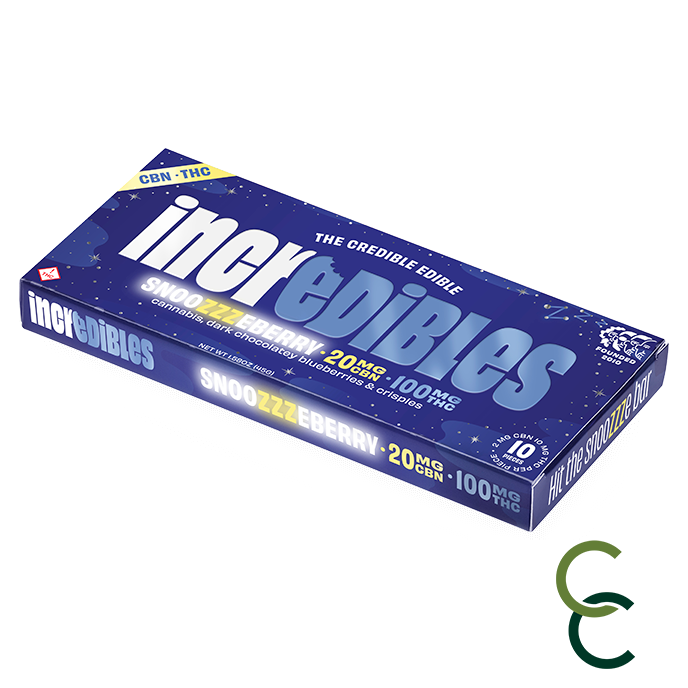 Photograph of product: 5:1 Snoozzzeberry Bar + CBN | Chocolate | 20 pack | 100mg TH-oui / 20mg CBN