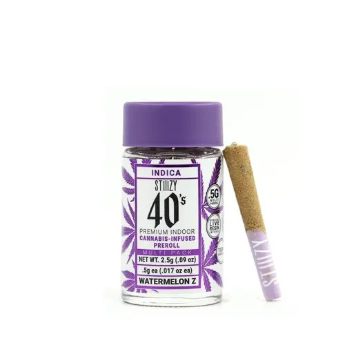 Photograph of product: STIIIZY 40's Watermelon Z Infused PR 4pk 2g