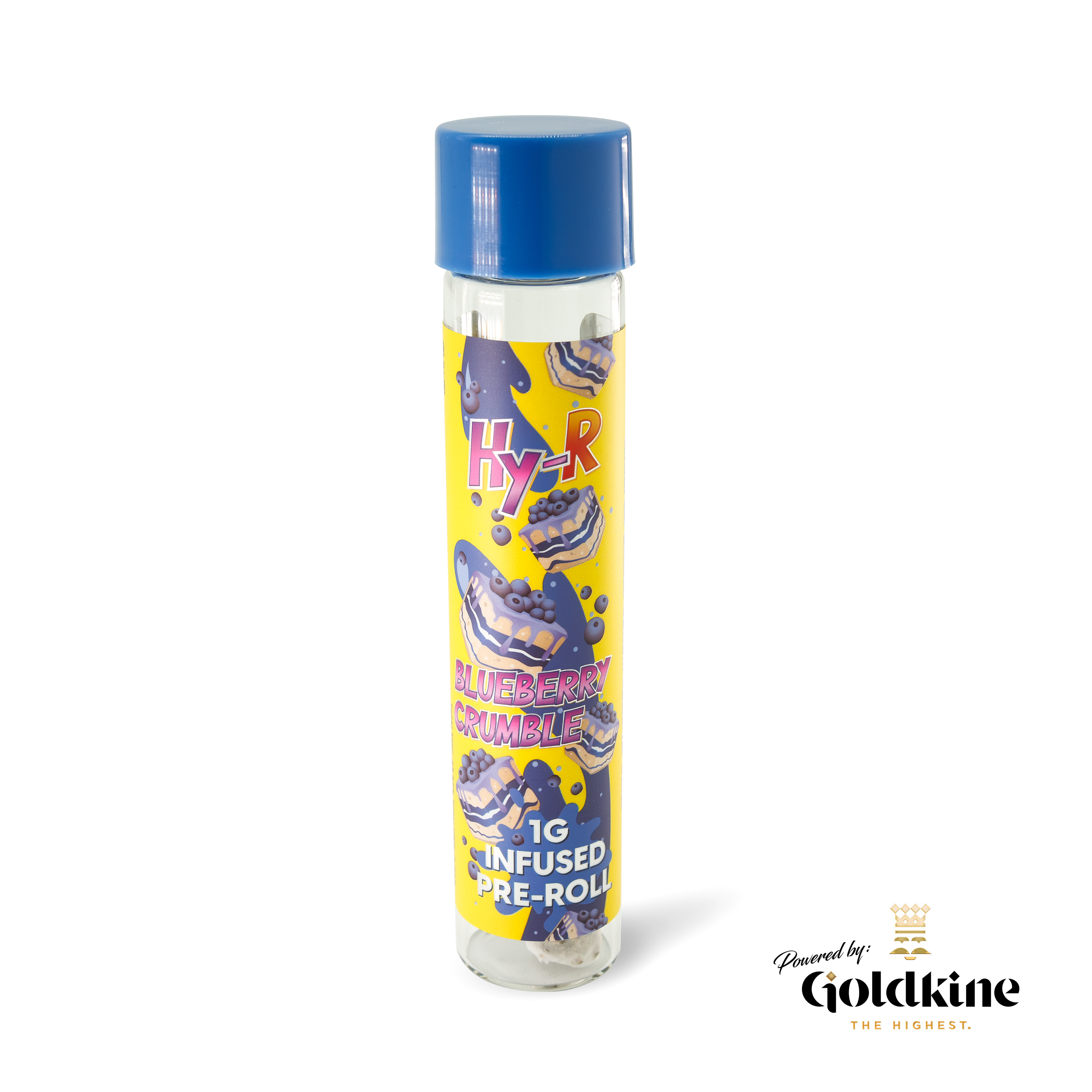 Photograph of product: HY-R | Blueberry Crumble | Infused Pre-Roll | 1g
