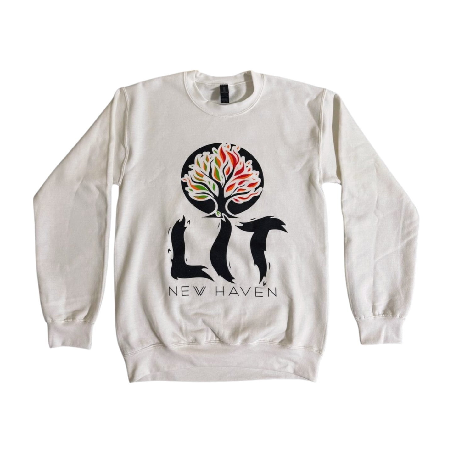 Photograph of product: LIT | Crewneck Sweatshirt | White (S)