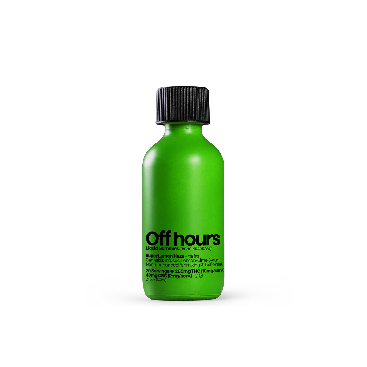 Photograph of product: OFF HOURS | SUPER LEMON HAZE | 10:2 TH-oui:CBG "LIQUID GUMMIES" | 200MG