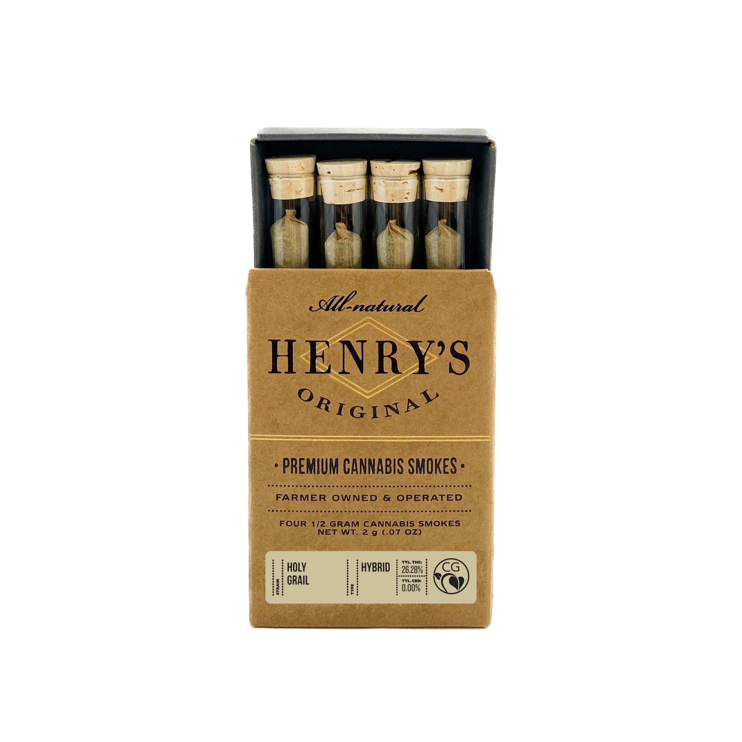 Photograph of product: Henry's Original - HOLY GRAIL - - Infused Preroll - Hybrid