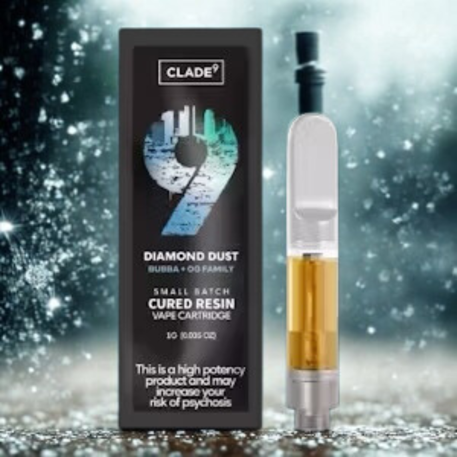 Photograph of product: Clade9 - Diamond Dust Cured Resin - Cartridge - 1g