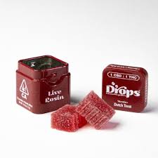 Photograph of product: Drops | 1:1 Cranberry Daydreamy | Single gummy | 100mg