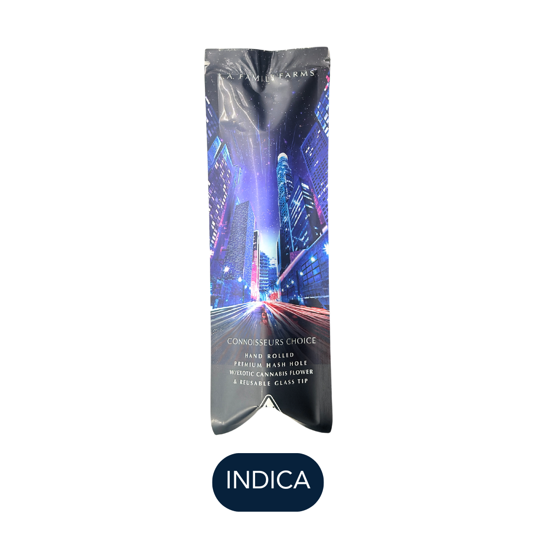 Photograph of product: LA Family Farms - Hash Hole - Papaya x Grape Jam - Infused Preroll - 2.0g