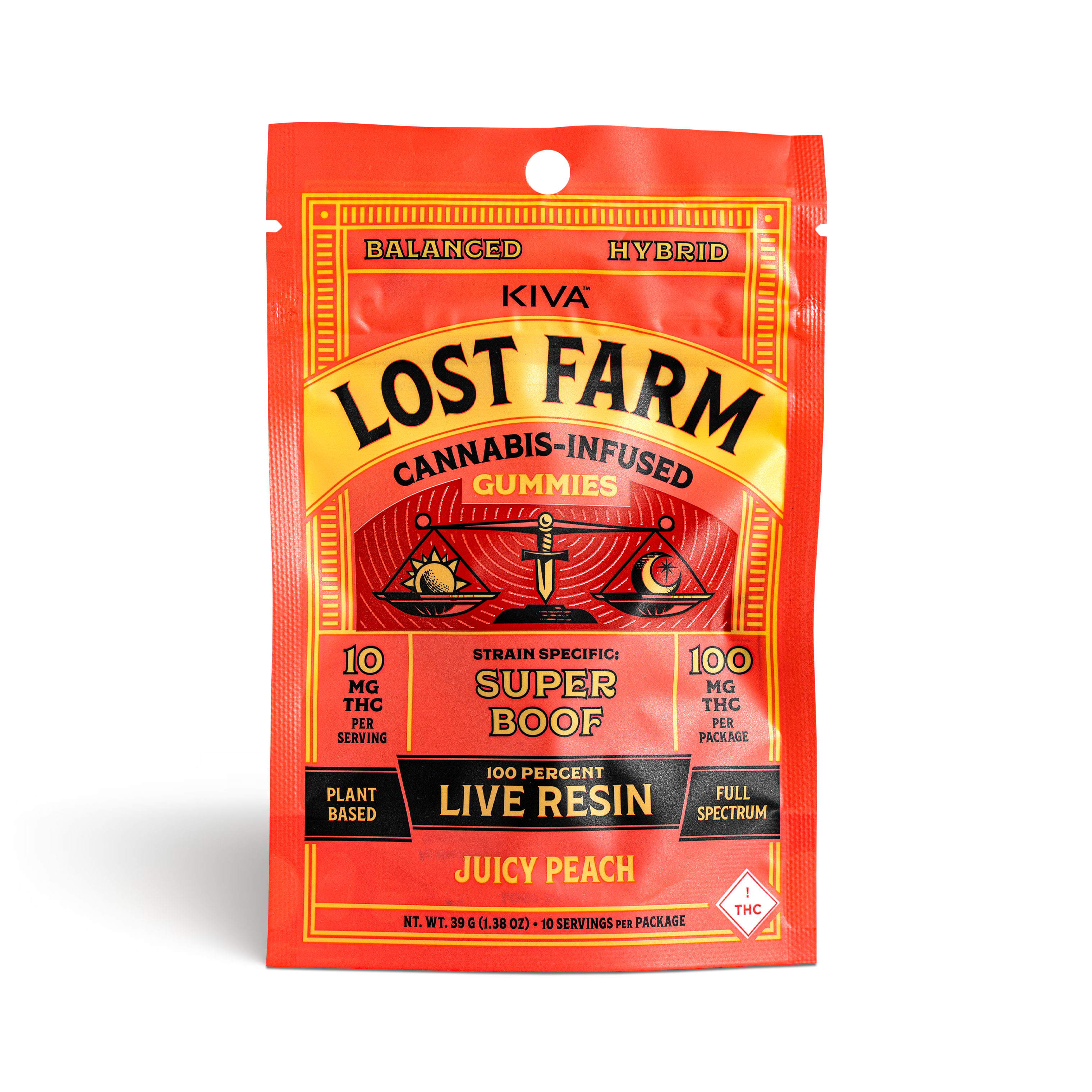 Photograph of product: Juicy Peach Live Resin Gummies - 100mg