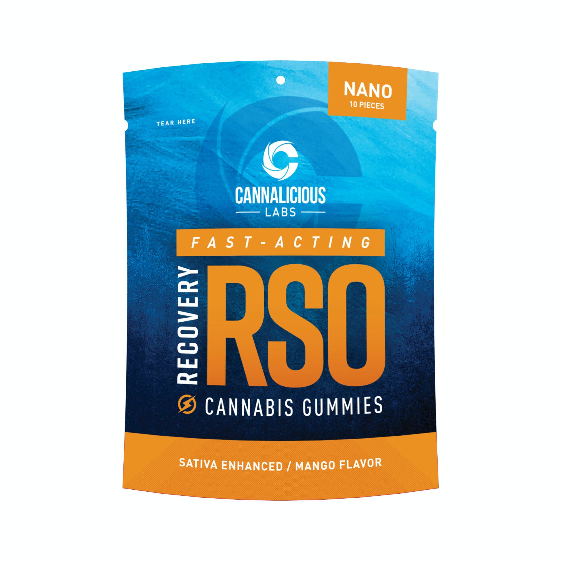 Photograph of product: Cannalicious | Mango | 200mg RSO Recovery Gummies | REC