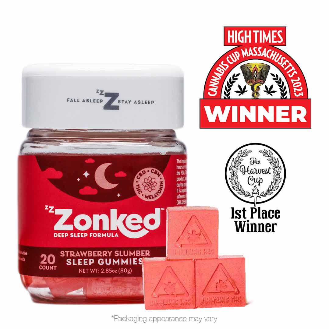 Photograph of Product: Strawberry Slumber Gummies | Edibles | 100mg THC/CBD/CBN