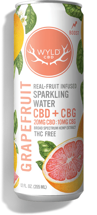 Photograph of product: Wyld: CBD + CBG Grapefruit 12oz Seltzer