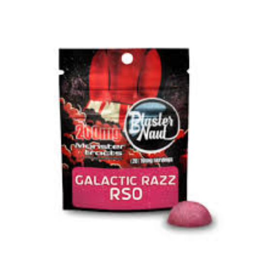 Photograph of product: Monster Xtracts - Galactic Razz RSO Blasternaut Gummy 200mg | 10/$30