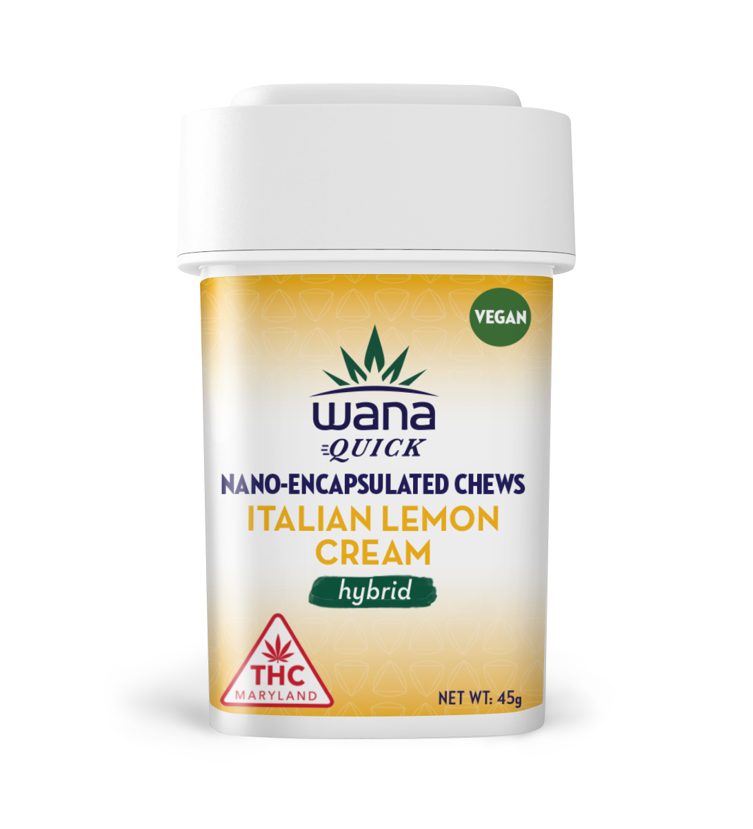 Photograph of product: Quick Italian Lemon Cream Hybrid Wana Chews 10mg/10pk