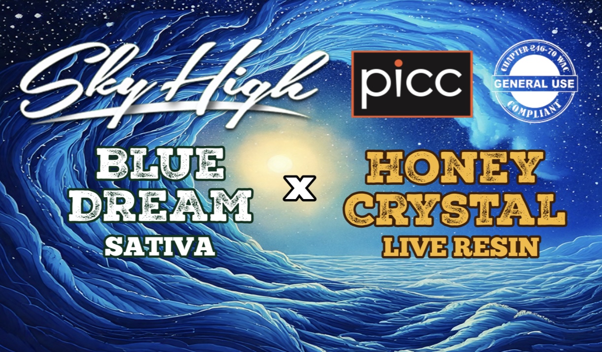 Photograph of product: Blue Dream x Blue Dream Live Resin Infused PICC Pre-Roll | 1g (DOH)