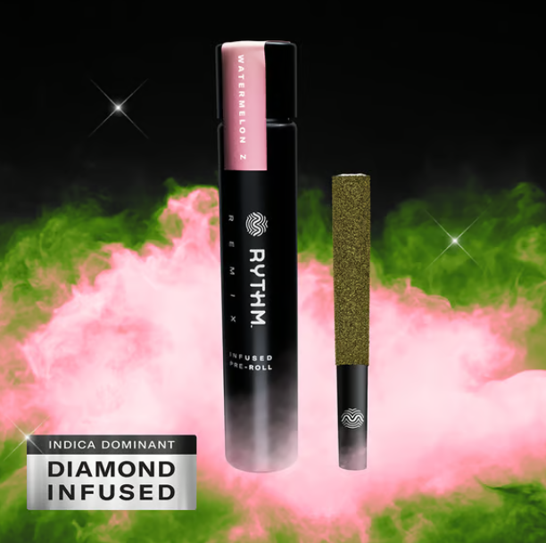 Photograph of product: Rythm Watermelon Z 1g Infused Prerolls
