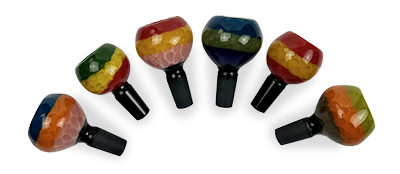 Photograph of product: 3-Tone Honeycomb Push Bowl | 14mm | Assorted Colors