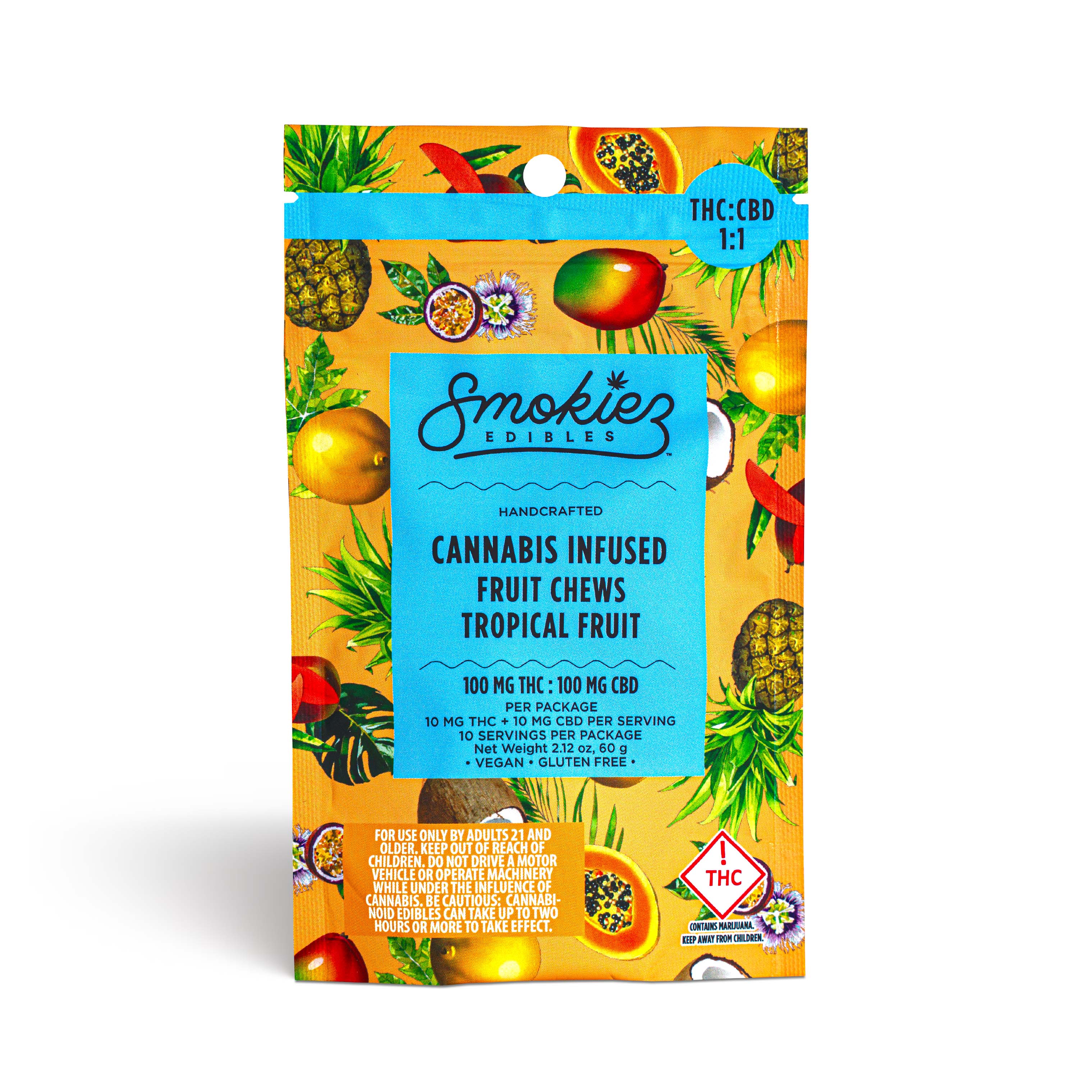 Photograph of product: Sweet Tropical 1:1 Fruit Chew - 100mg
