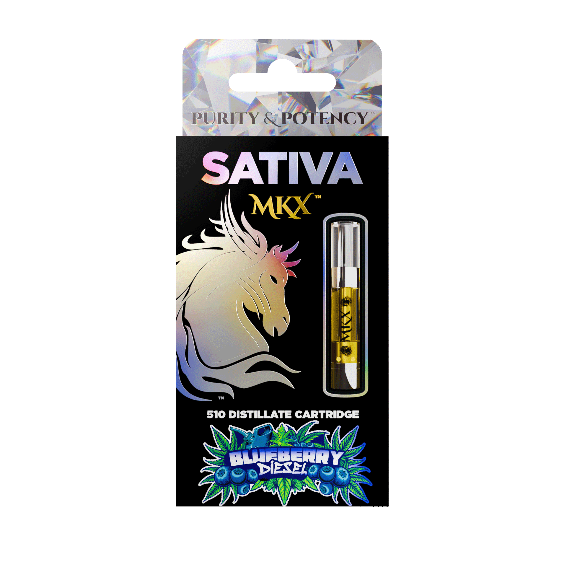 Photograph of product: MKX - Blueberry Diesel Cartridge 1g