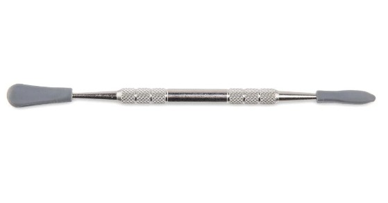 Photograph of product: OOZE 4.75" STAINLESS STEEL DAB TOOL W/ SILICONE TIP