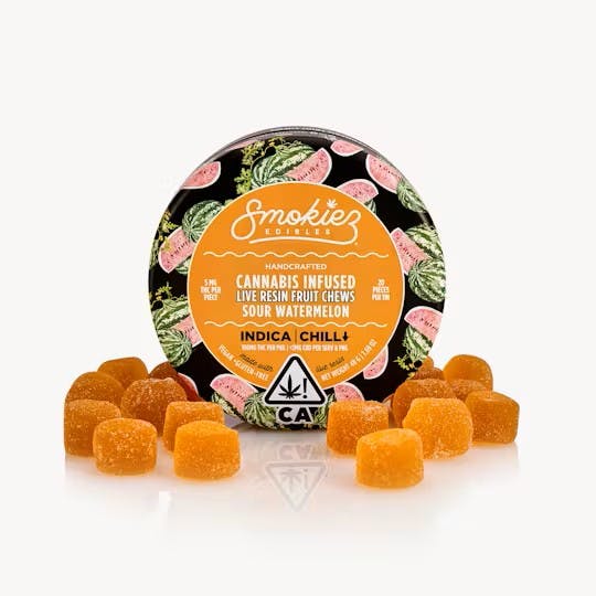 Photograph of product: Live Resin - Sour Watermelon Fruit Chews - 100mg