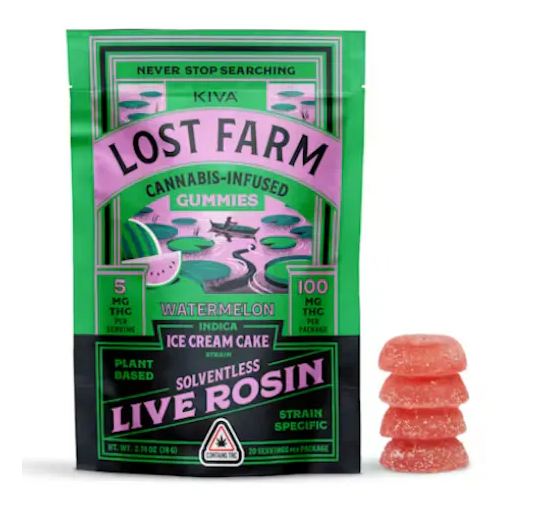 Photograph of product: Ice Cream Cake x Watermelon Live Resin Gummies | 20pk