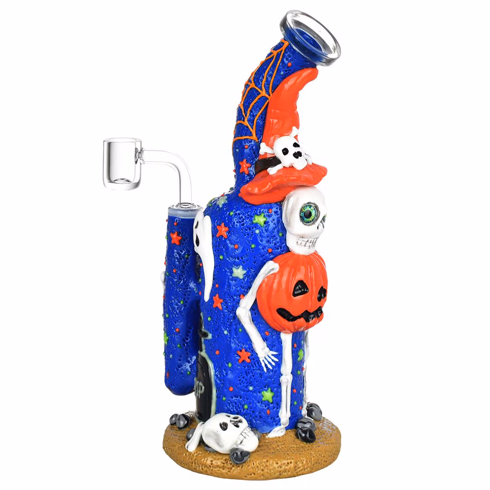 Photograph of product: Frightening Fiesta Enamel on Glass Dab Rig - 9.5" - 14mm F