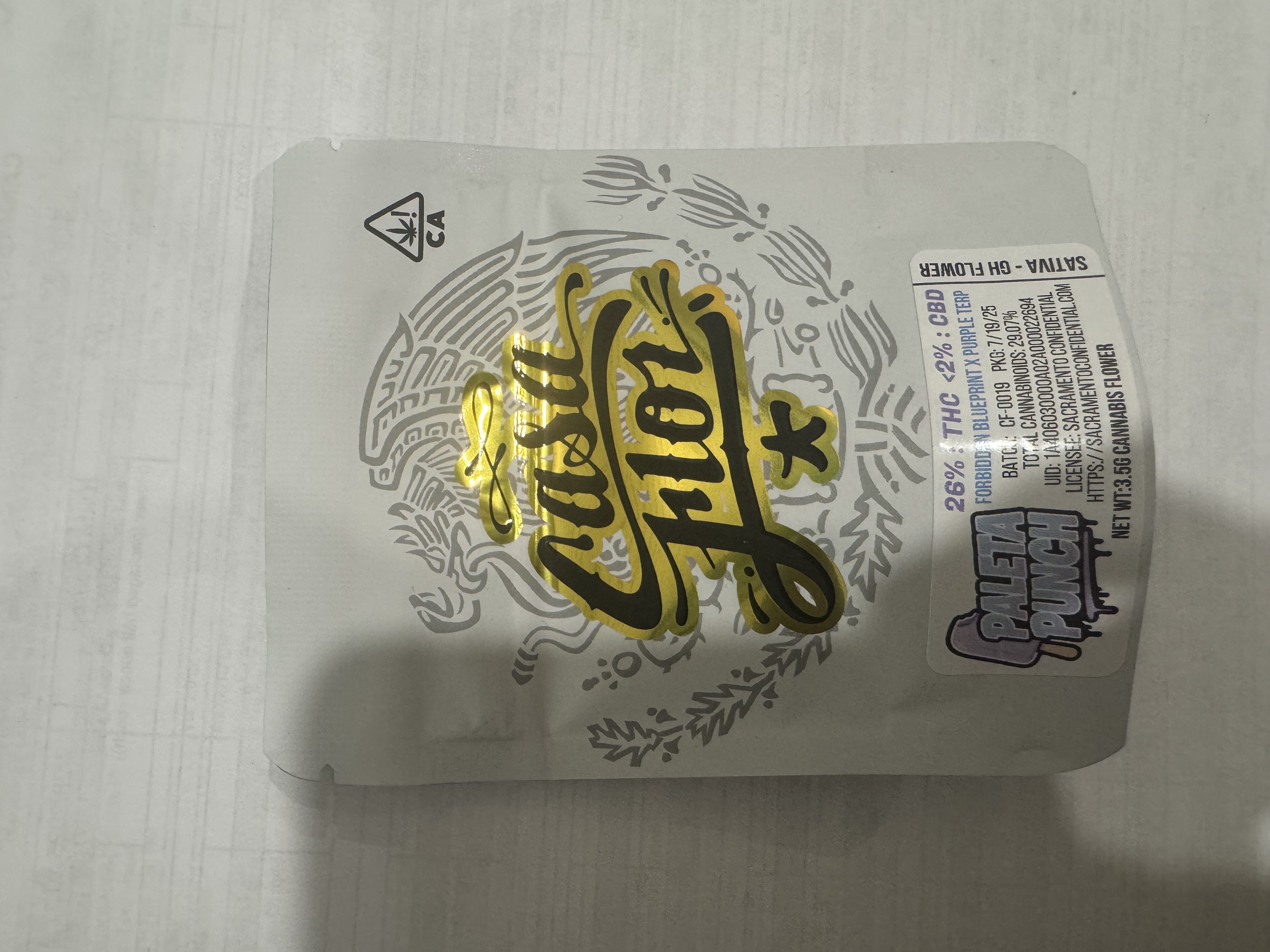 Photograph of product: PALETA PUNCH 3.5G FLOWER - 3.5 G