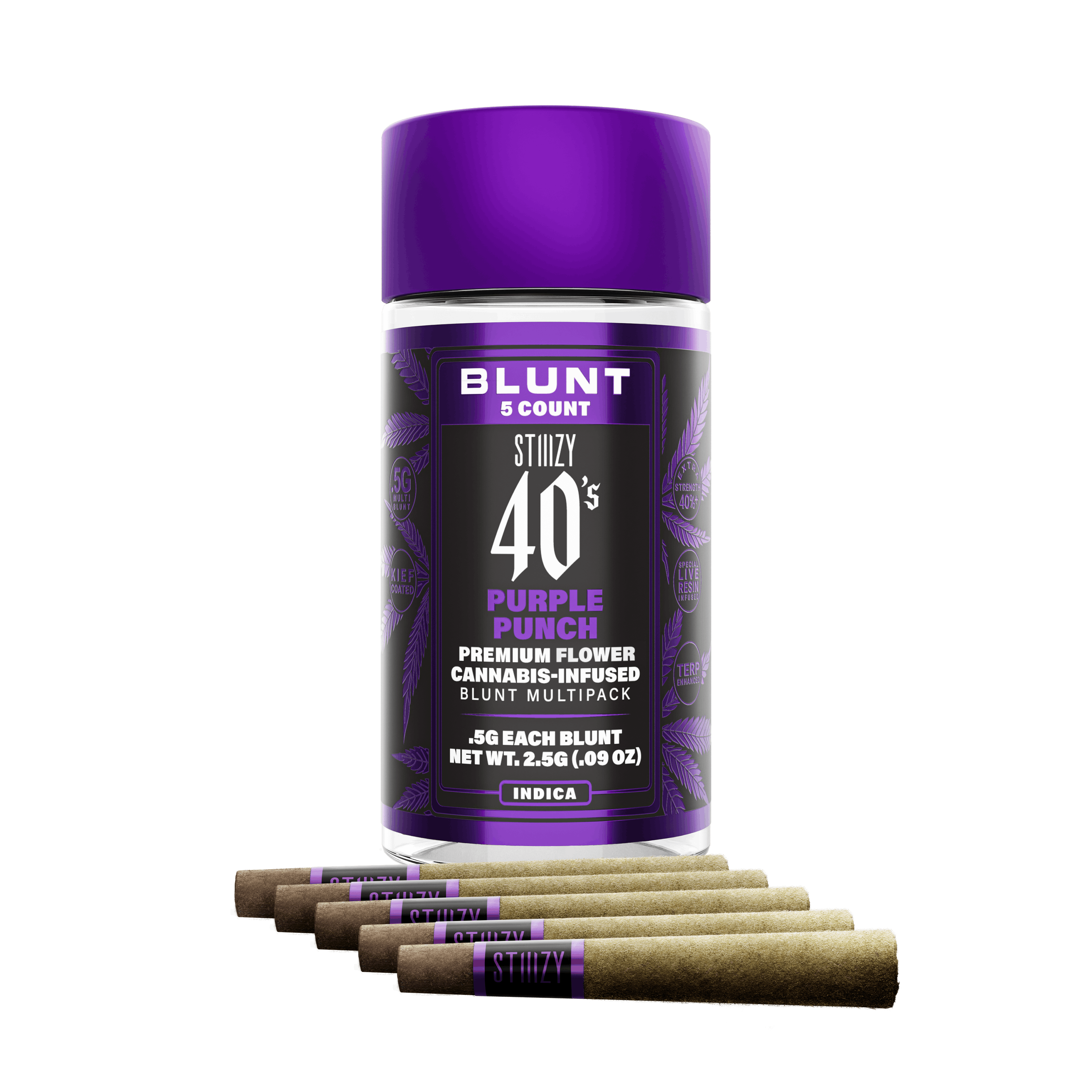 Photograph of product: Purple Punch | STIIIZY | 40's Infused Blunt Multi-Pack