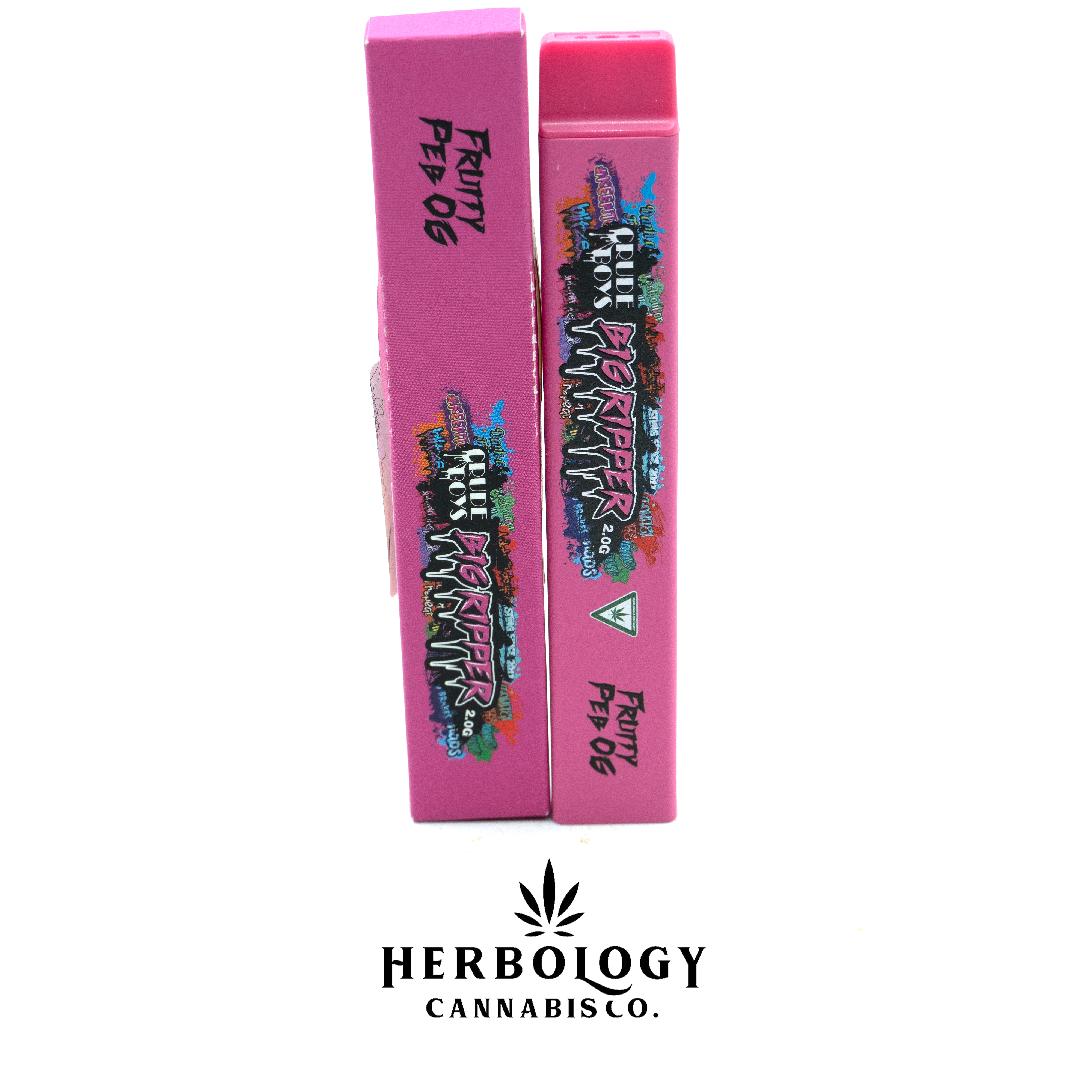 Photograph of product: Crude Boys | Disposable Vape | All-In-One Big Ripper | Fruity Peb OG