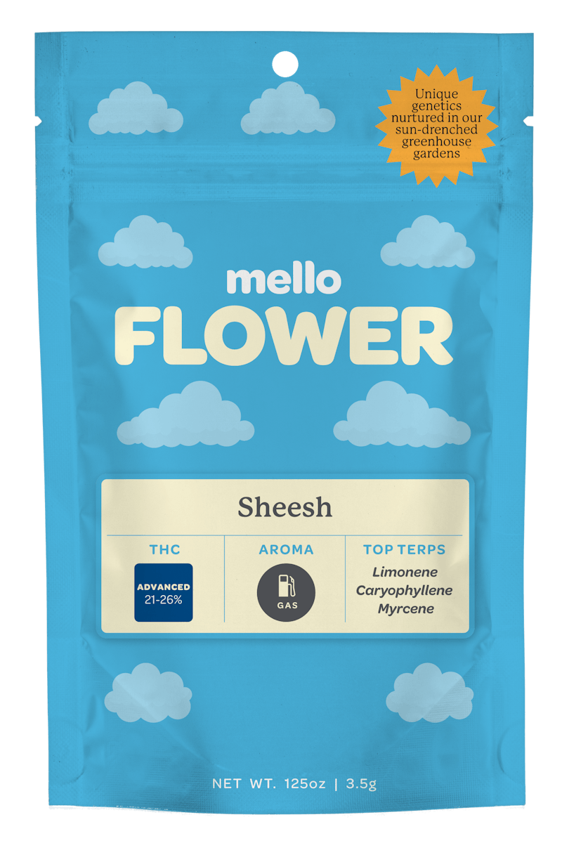 Photograph of product: Flower | Mello Farms | Sheesh | 3.5g