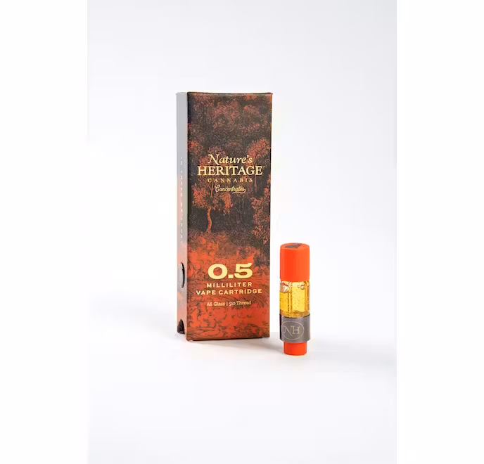 Photograph of product: Nature's Heritage - Cherimoya - Live Rosin Vape Cart - 0.5g
