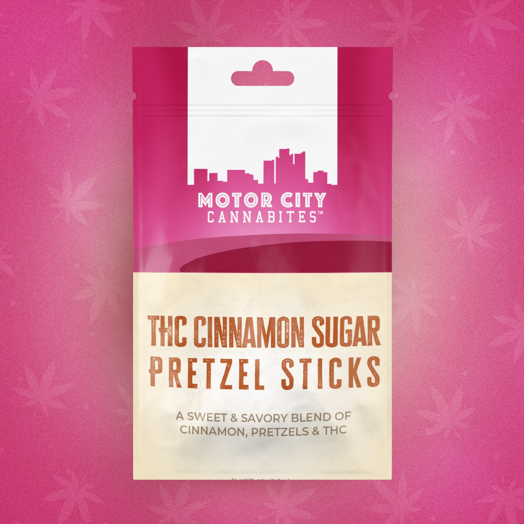 Photograph of product: Edible - Motor City Cannabites - (200mg) Cinnamon Sugar Pretzel Sticks - (Hybrid)