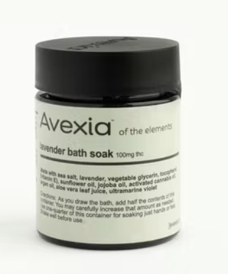 Photograph of product: Lavender Epsom Salt Soak 100mg - Avexia