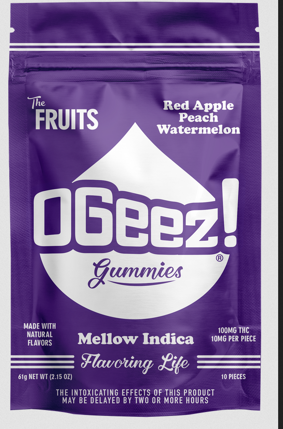 Photograph of product: OGeez! - The Fruits Mellow Oui'd 10pk 100mg Gummies