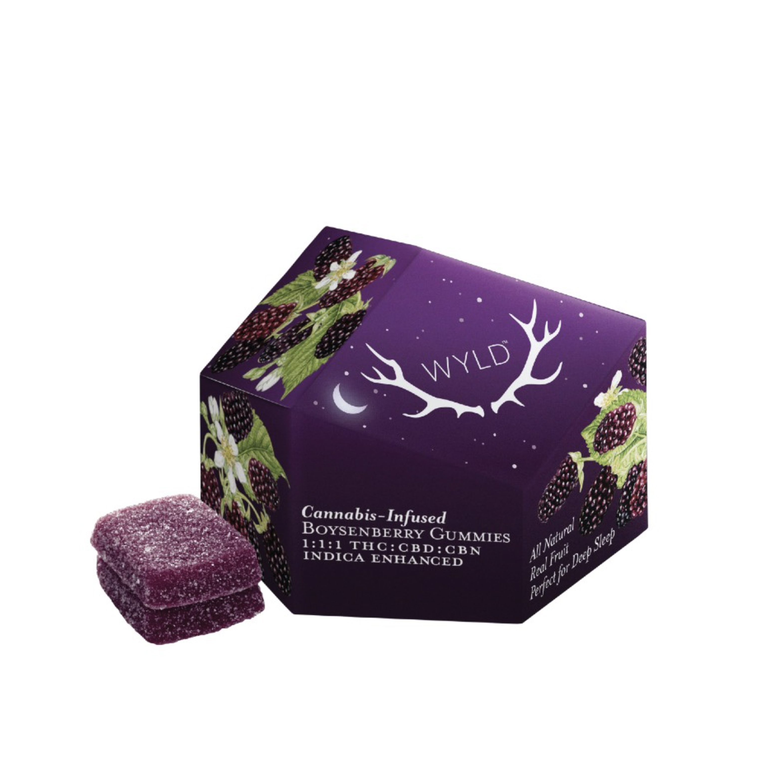 Photograph of product: Boysenberry TH-oui:CBN:CBD Gummy - 100mg