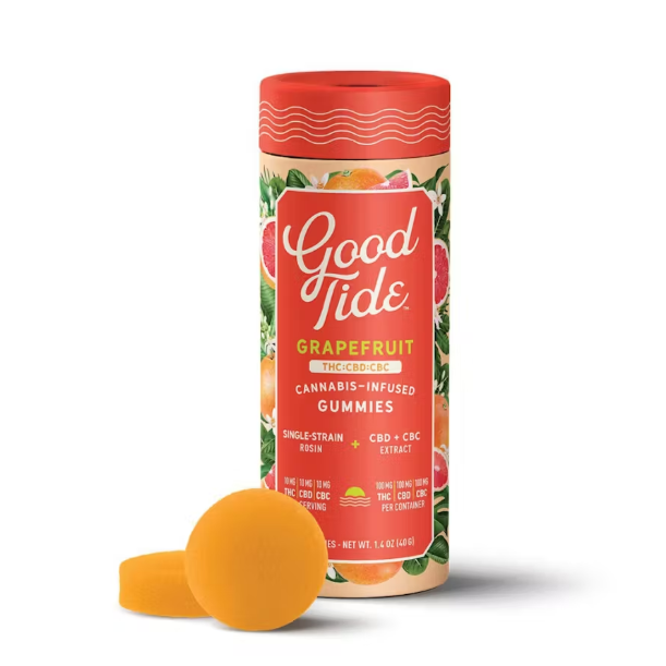 Photograph of product: Good Tide | Grapefruit 1:1:1 CBD:CBC | 10pk/100mg