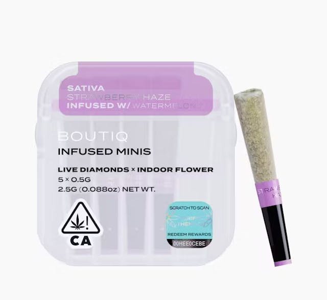 Photograph of product: Strawberry Haze - Watermelon Z Diamond Infused 5pk - 