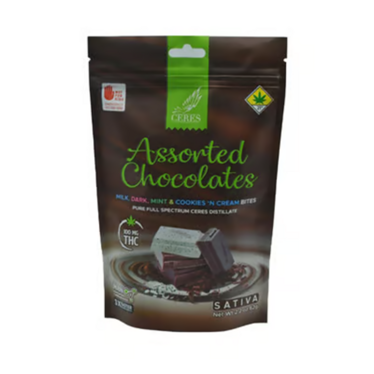 Photograph of product: 10pk Oui'd Assorted Chocolate Bites 1:1 c