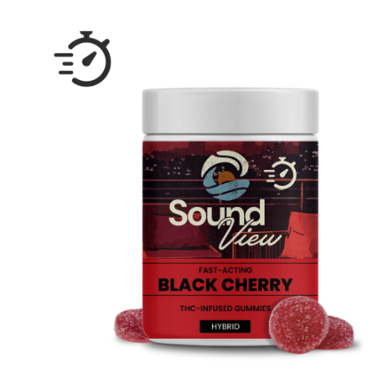 Photograph of product: Fast-Acting Black Cherry 20ct Gummies (H) 00089