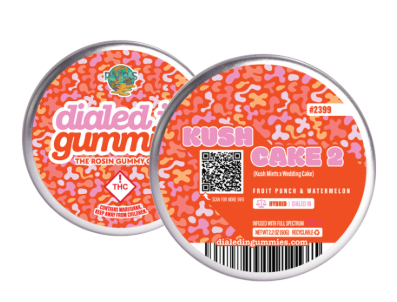 Photograph of product: Dialed In - Rosin Gummies - Kush Cake 2 (H) 100mg