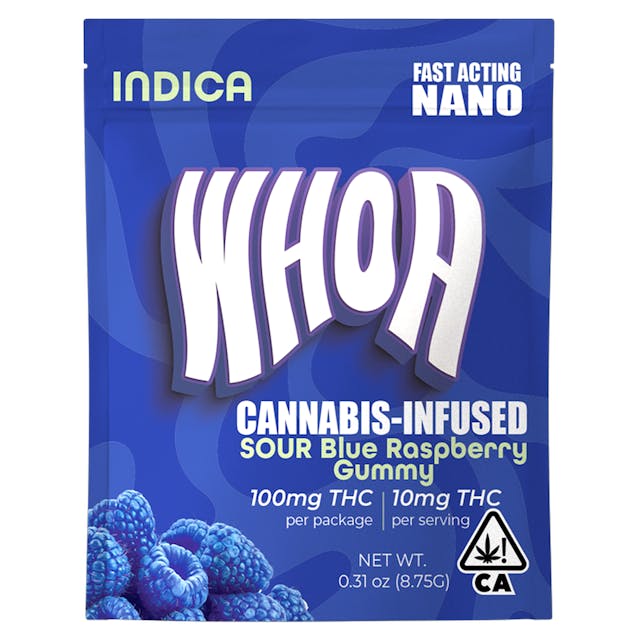 Photograph of Product: Sour Blue Raspberry - 100mg Gummy - Sour Blue Raspberry