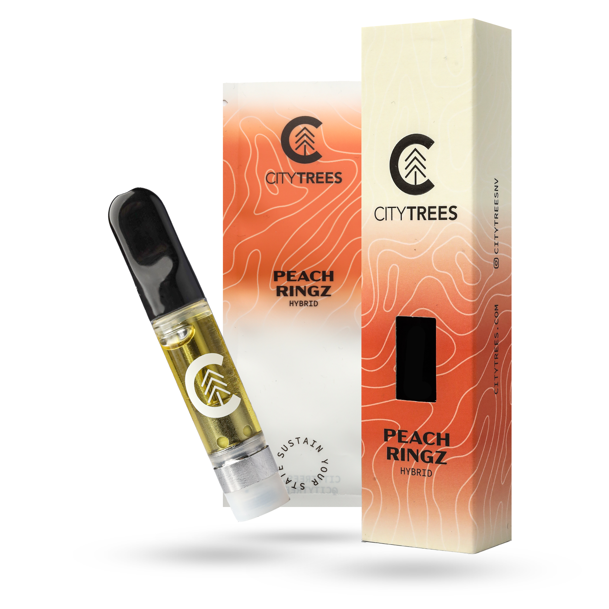 Photograph of product: City Trees | Peach Ringz Cart 0.85g