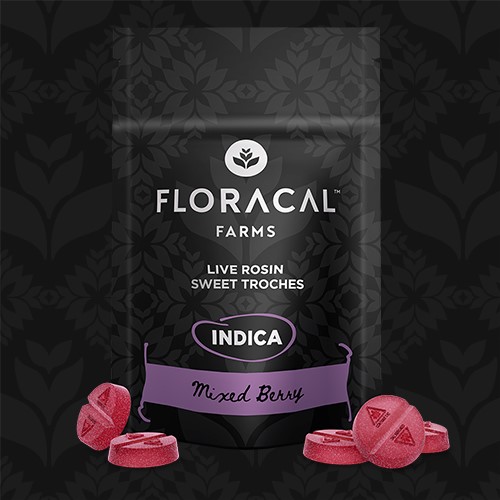 Photograph of product: Live Rosin Mixed Berry Sweet Troches 100mg (10-Pack | 10mg Each)