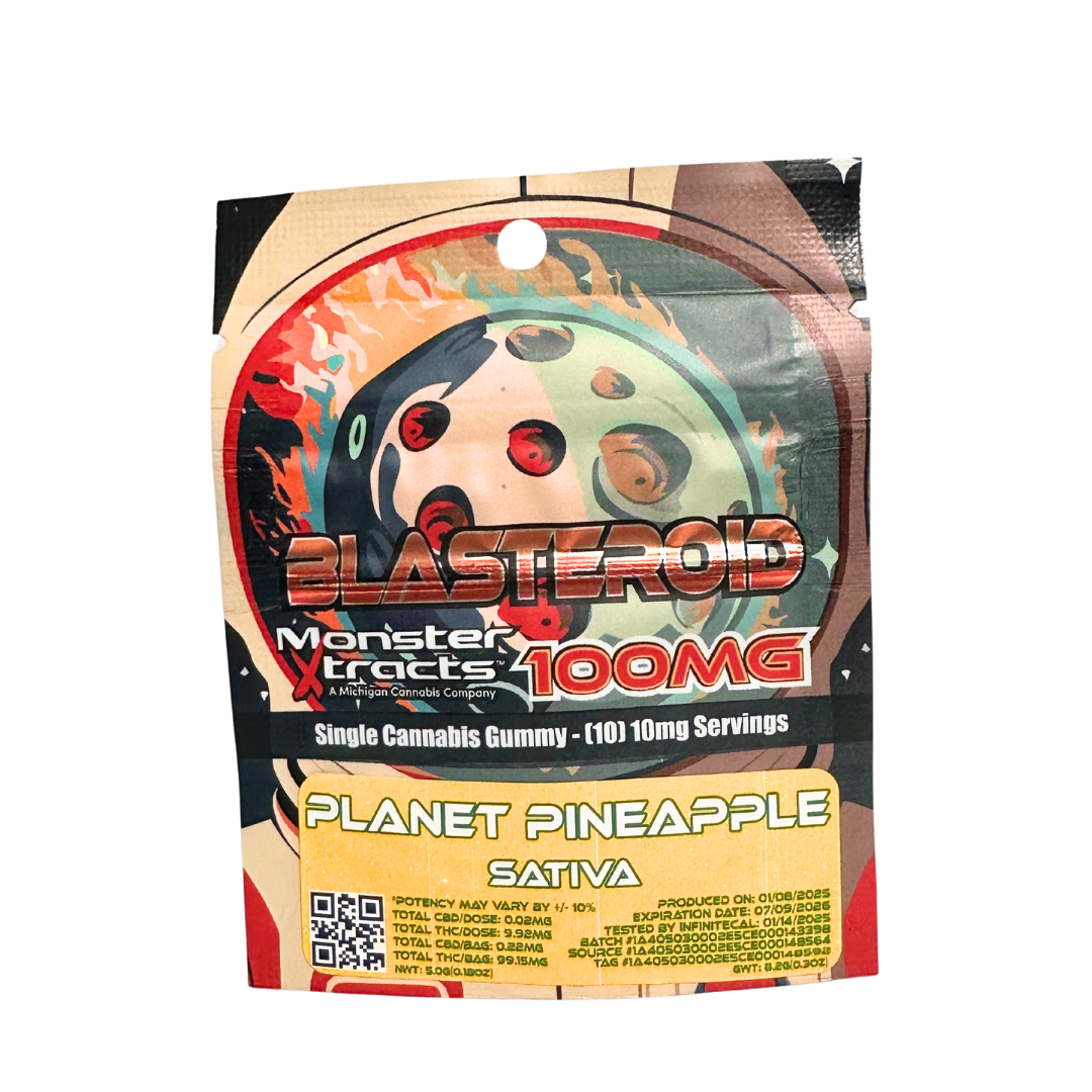 Photograph of product: Blasteroid | Planet Pineapple | Single 100mg