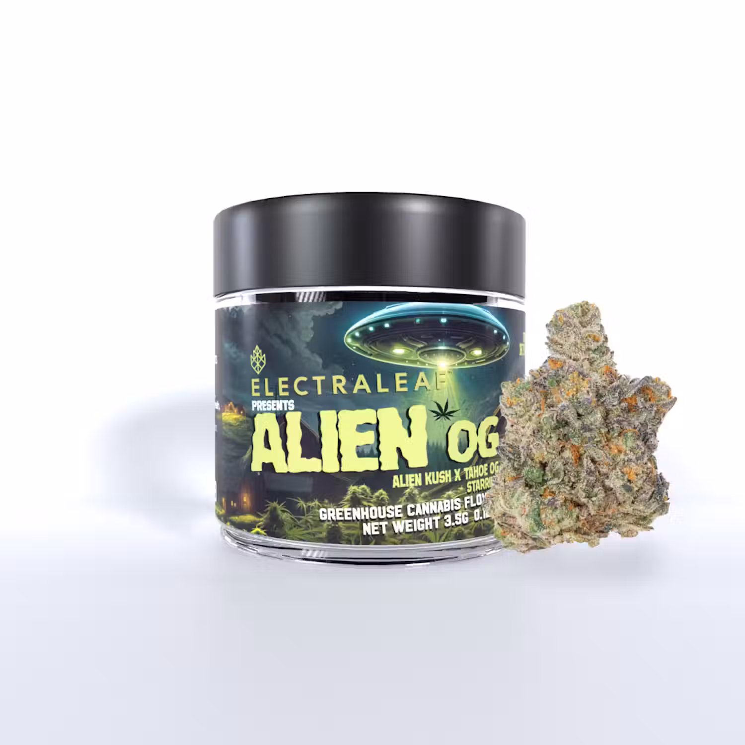 Photograph of product: Electraleaf Flower - Alien OG - 3.5g