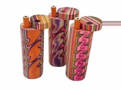 Photograph of product: LuvBuds | CERAMIC ONE HITTER + DUGOUT: RAINBOW Paraphernalia