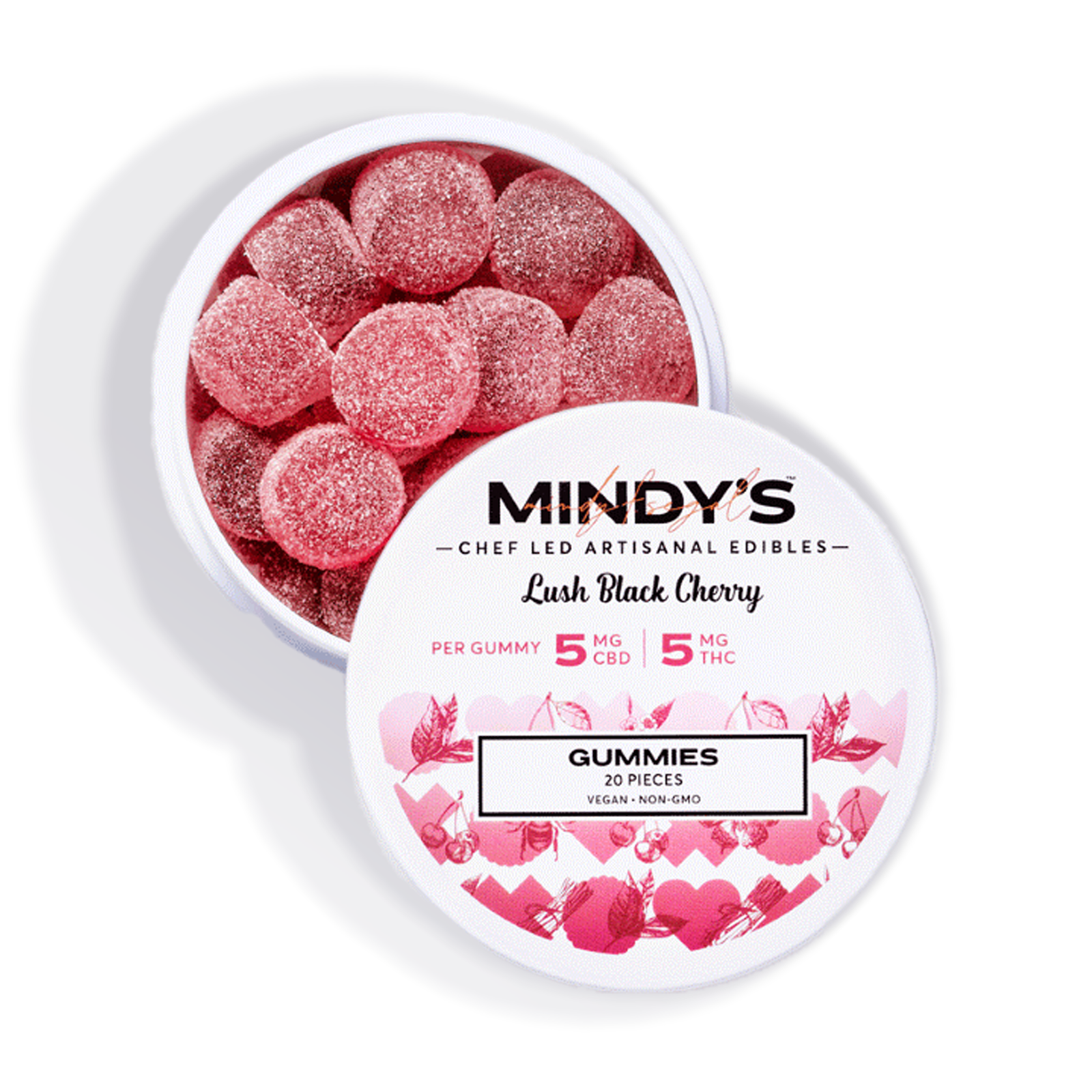 Photograph of product: Lush Black Cherry 1:1 | Gummies | 20 Pack | 100mg